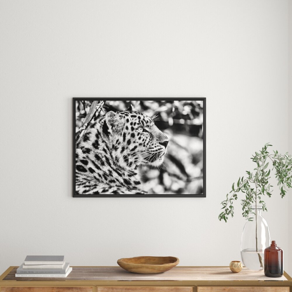 Gerahmtes Wandbild prächtiger LeopardSchatten