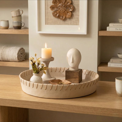 Dune Ecomix Decorative Bowl with Handwoven Rattan