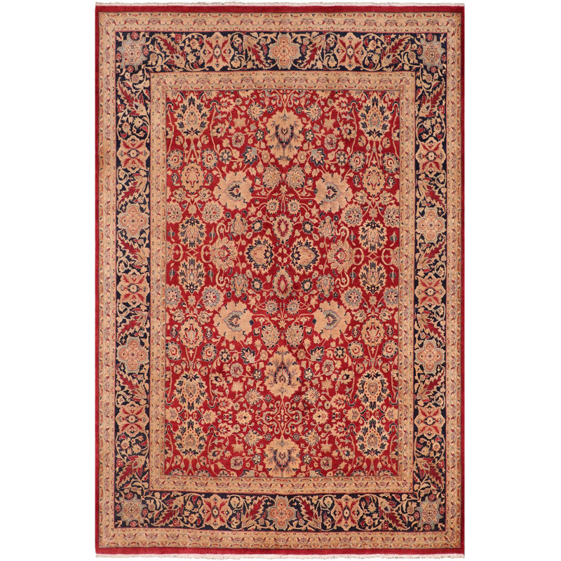 Tapis rouge unique Parises de 8 pi 5 po x 9 pi 11 po Parisina