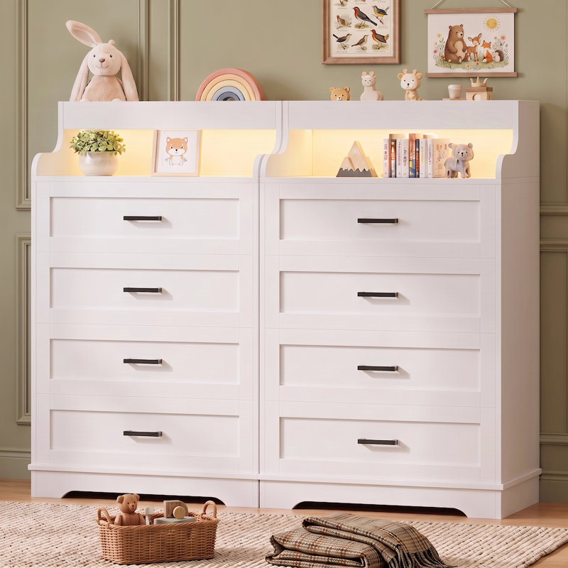Solid Wood 73 cm W Chest of 4 Drawers