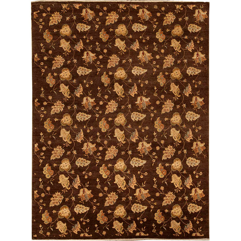 Tapis brun de haute qualité noué à la main