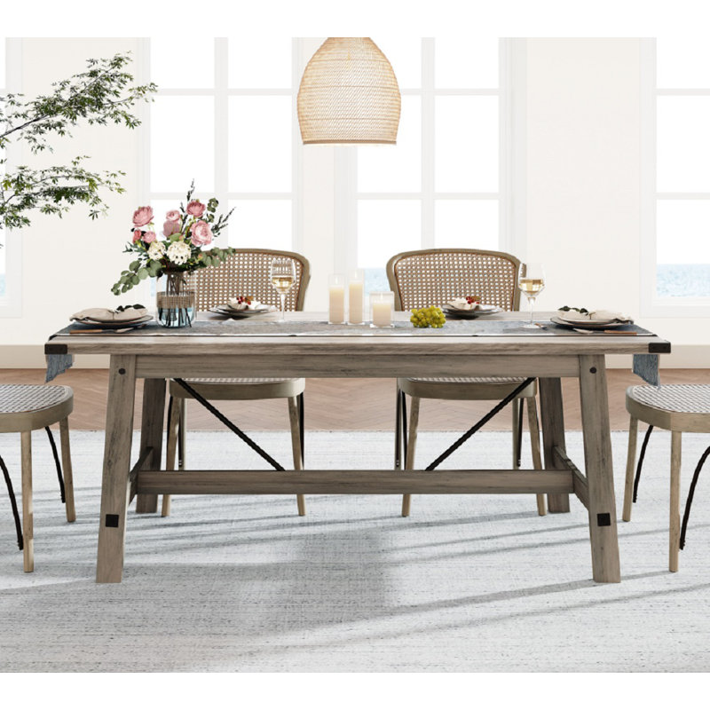 Lysiane Rectangular Dining Table, Gray