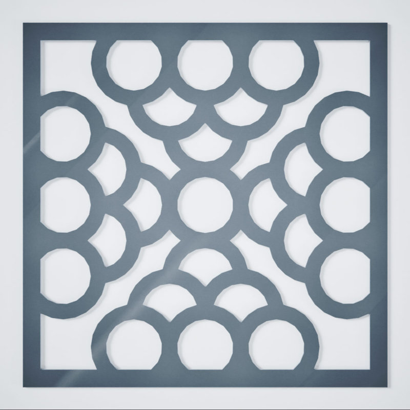 Panneaux muraux décoratifs en acrylique Harlingen, grand, l 23 3/8 po x H 23 3/8 po x T 1/8 po, gris foncé, Gris foncé