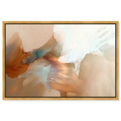 «Flowing Rust II», reproduction d'art sur toile encadrée dorée par Art Remedy, cadre doré, 24 x 16