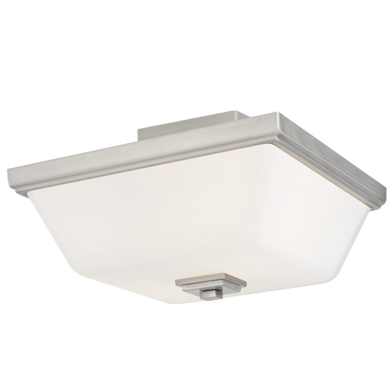 Ellis Harper Two Light Semi-Flush Mount from Generation Lighting , Brushed Nickel, No