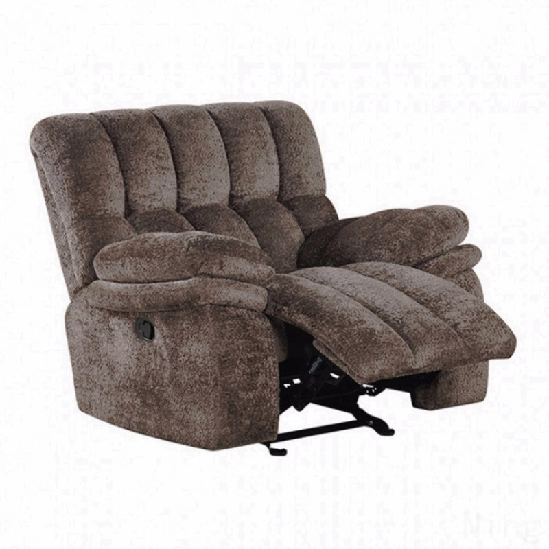 Fauteuil inclinable et oscillant brun foncé, Marron foncé