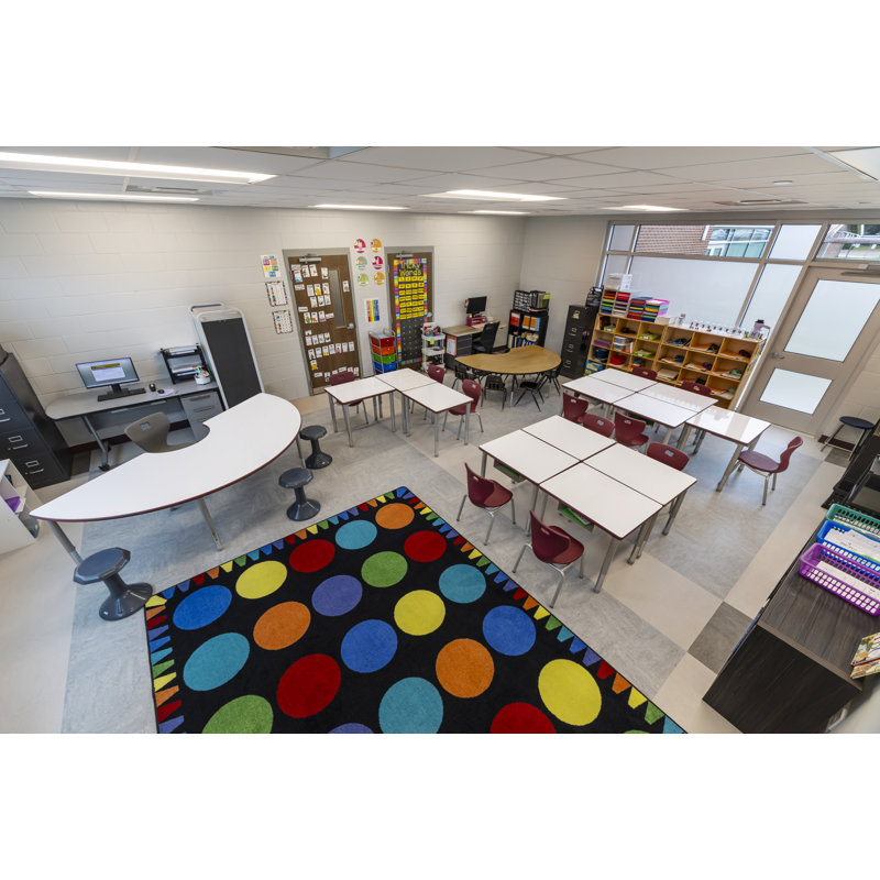 Bureau de l'enseignant - Piédestal droit - Plateau courbé