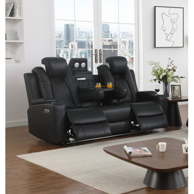 Tiyler 82'' W Leather Power Reclining Sofa