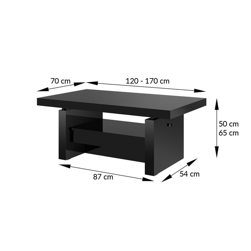 Ersoy Lift Top Sled Coffee Table with Storage