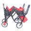 Chariot d'extérieur robuste - Chariot utilitaire pliable avec poignées réglables et cadre de rangement arrière (noir + rouge polyvalent)
