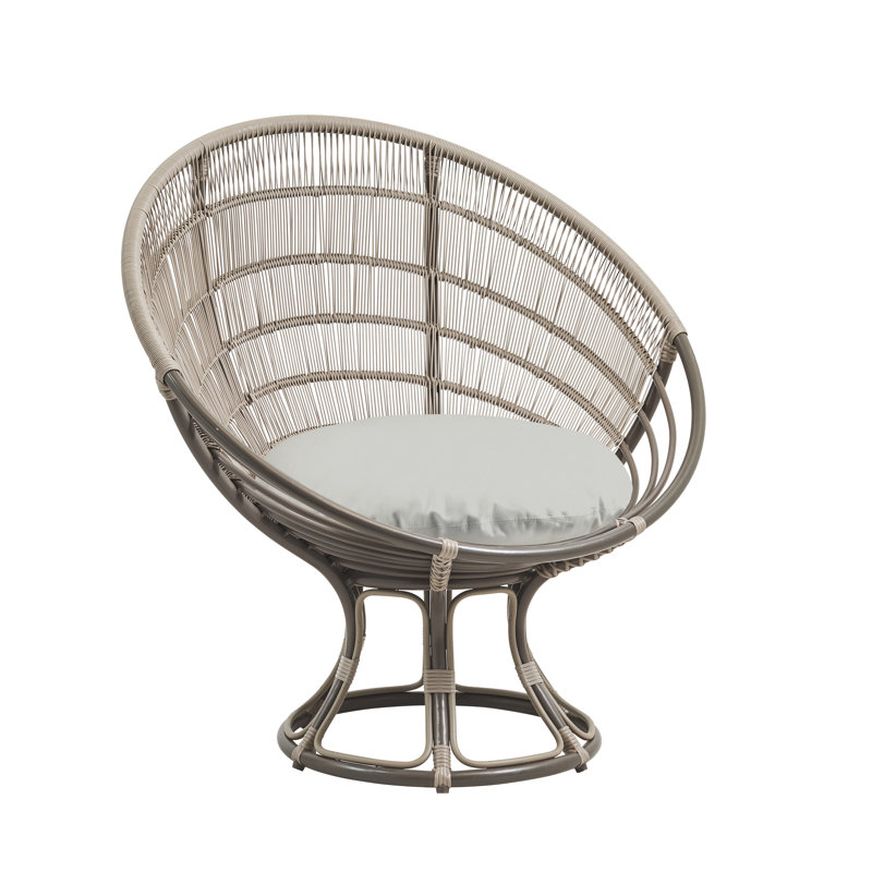 Chaise longue d'extérieur Franco Albini Luna, Toile de voile goéland à motif géométrique Sun, Blanc colombe
