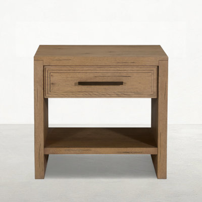 Wren Oak Wood Nightstand - 1 Drawer, Dawn