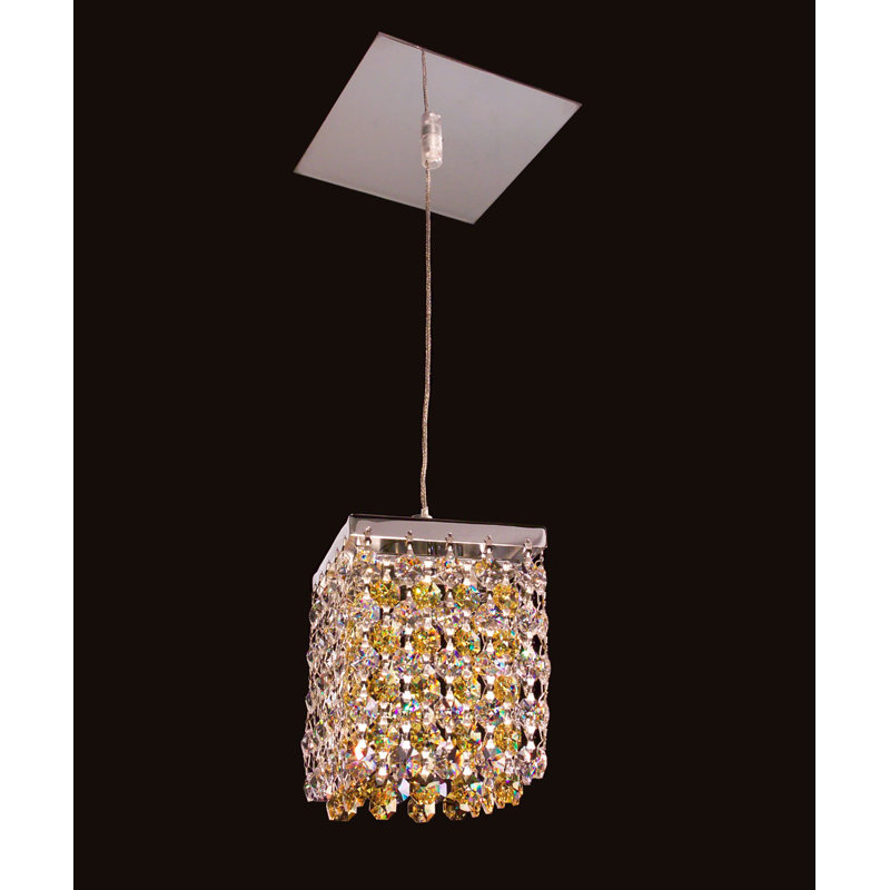 Mirco 1 - Light Chrome Single Pendant, Clear and Light Topaz