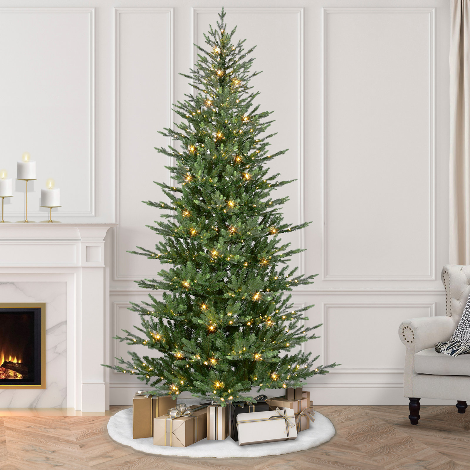 Gracelan 7.5' Lighted Artificial Christmas Tree