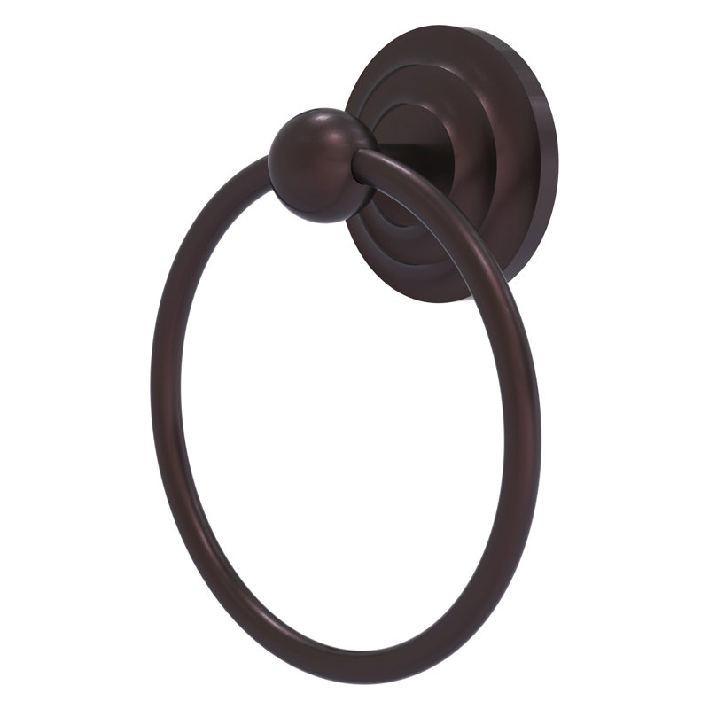 Anneau porte-serviette mural simple leamore, Bronze antique