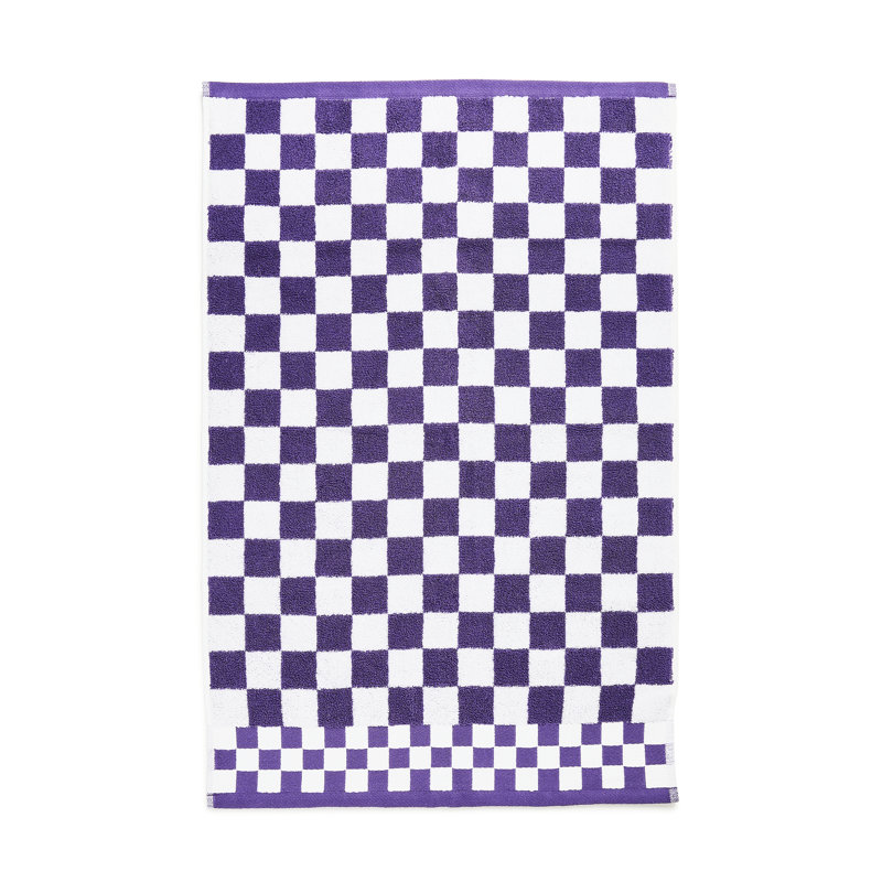 Sterling Check Plum Check Hand Towel, Silver/Gray/White, Hand Towel