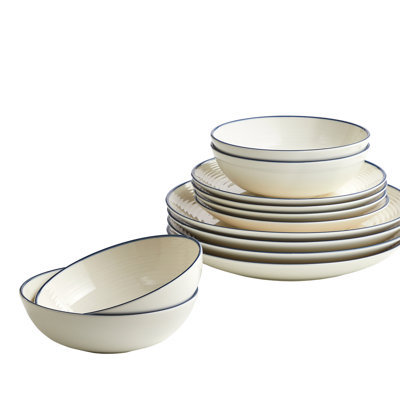 Royal Doulton, Gordon Ramsay Maze Denim - 12 Piece Dinnerware Set, Service for 4