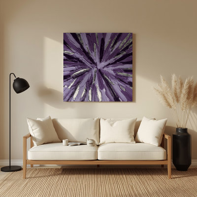Neo Expressionism 25 Purple Metal Wall Art