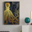 Octopus Ink Gold & Blue I, toile tendue avec châssis de qualité supérieure - prête à être accrochée-858313469