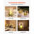 12 Set/36 Pcs Wooden Wedding Lantern Centerpiece, Includes 12 Wooden Lantern Candle Holder 12 Flameless LED Candle 12 Eucalyptus Leaves Wreath for Wedding Table Party Farmhouse Decor, White-791600407