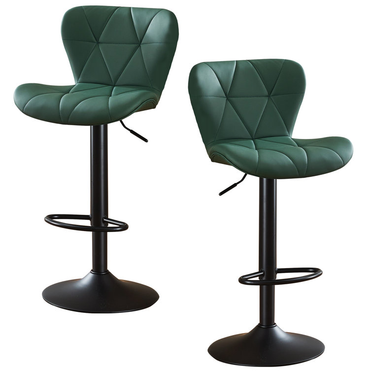 Swivel Adjustable Height Modern Bar Stools with Metal Frame 