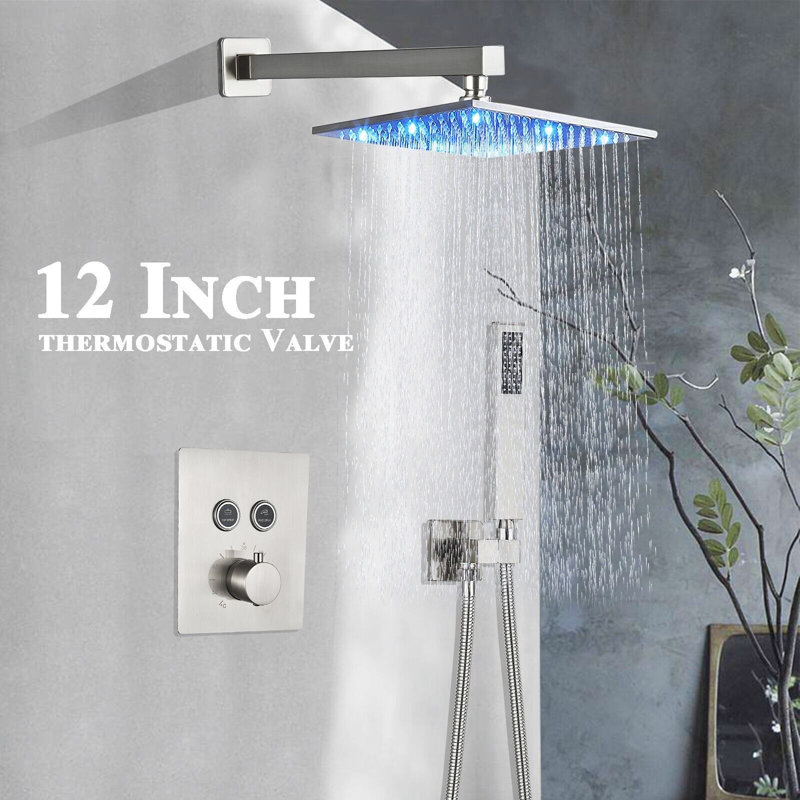 Thermostatic Complete Shower System with Rough in-Valve
