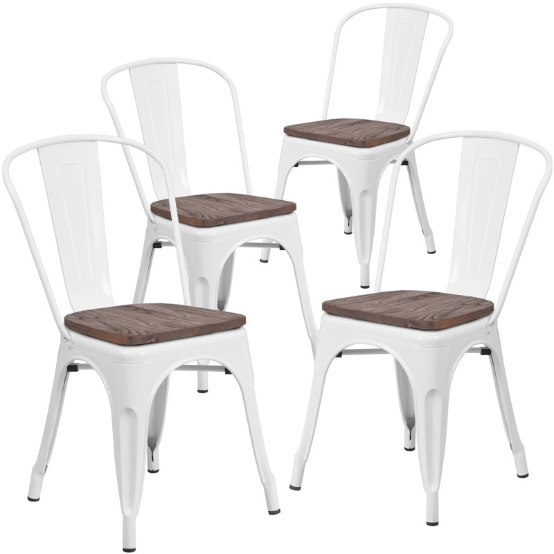 Chaise empilable Ketchum, blanc