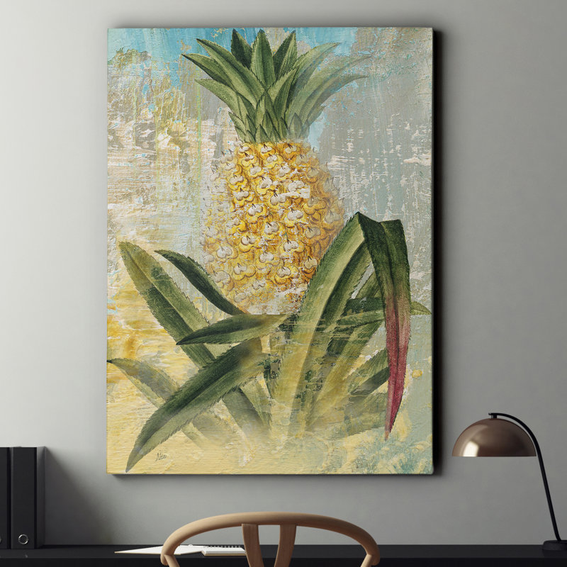 « botanique ananas », impression sur toile tendue, H 16 po x l 20 po x P 1,5 po