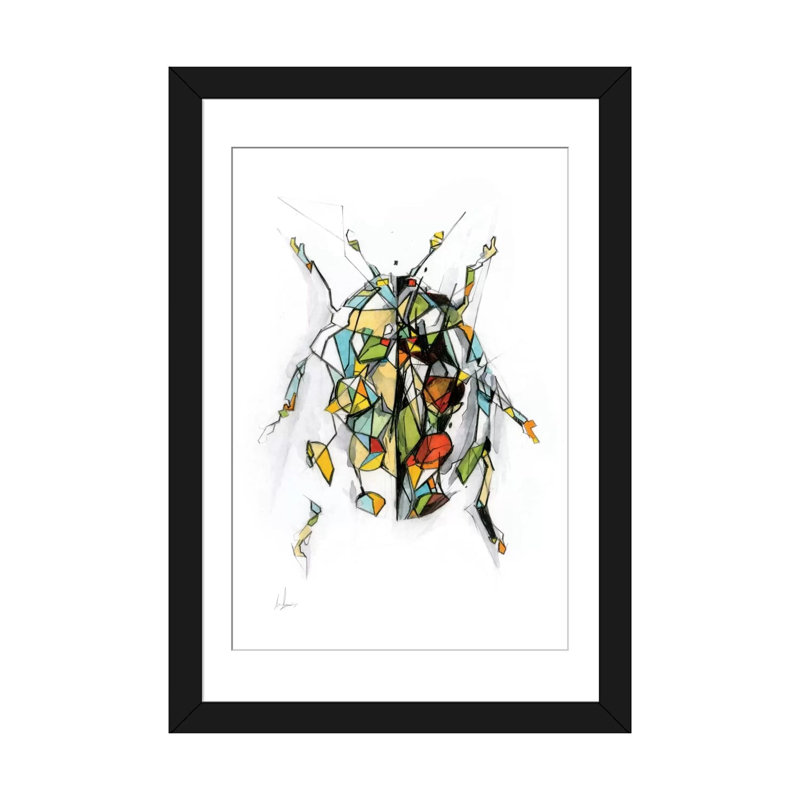 « ladybird », impression sur toile tendue, H 24 po x l 16 po x P 1 po, Papier d'art encadré noir, Blanc