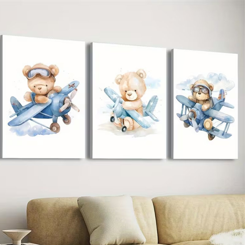 3 Piece Wrapped Canvas Wall Art, 40 cm H x 90 cm W