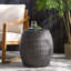Table d'appoint d'extérieur en osier pour patio 14 po