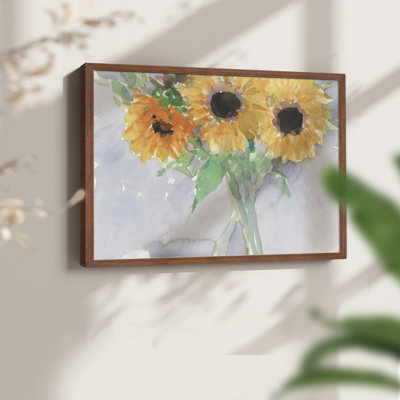 Vue de tournesol II - reproduction encadrée - réarmable