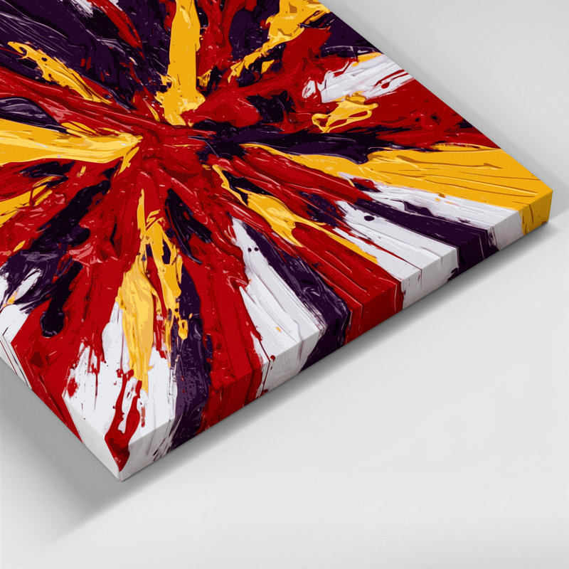 Neo Expressionism 100 Red Canvas Wall Art, 24" H x 36" W