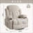 Recliner Sofa with Heated Massage, USB Port, 2 Cup Holders &amp; Side Pockets | Beige | Metal &amp; Wood Frame-412012028-412012029