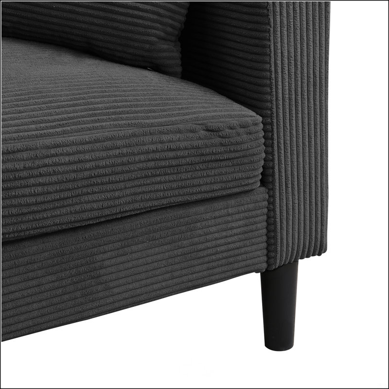 Two Piece Sofa Set, Dark Gray