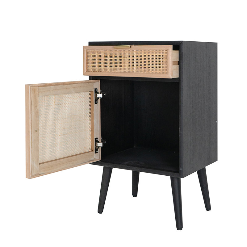 Shriner Accent Cabinet, Black/Natural