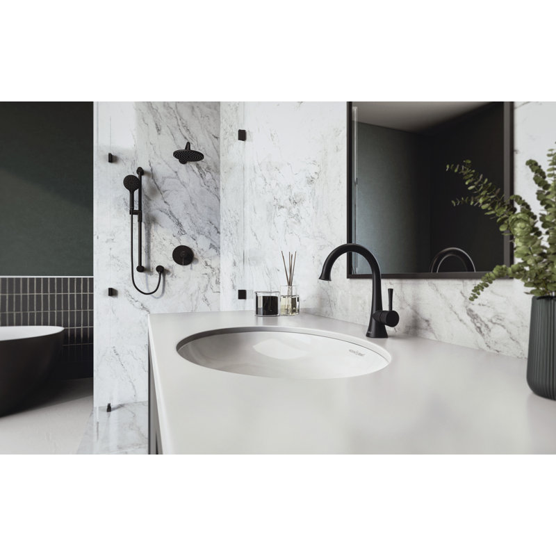 Robinet de lavabo à poignée simple Edge, Noir
