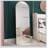 4Th Generation Floor-Mounted Full-Length Mirror With Arched Aluminum Alloy Frame, Perfect For Bathroom And Bedroom