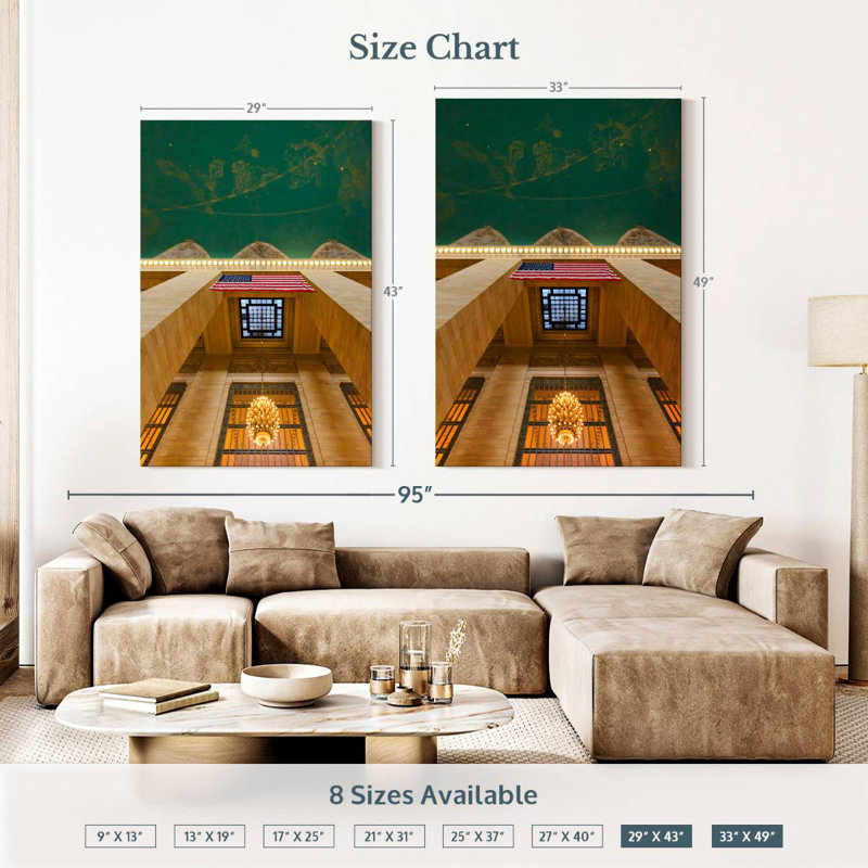Aime Grand Central Station Ceiling, 51" H x 34" W
