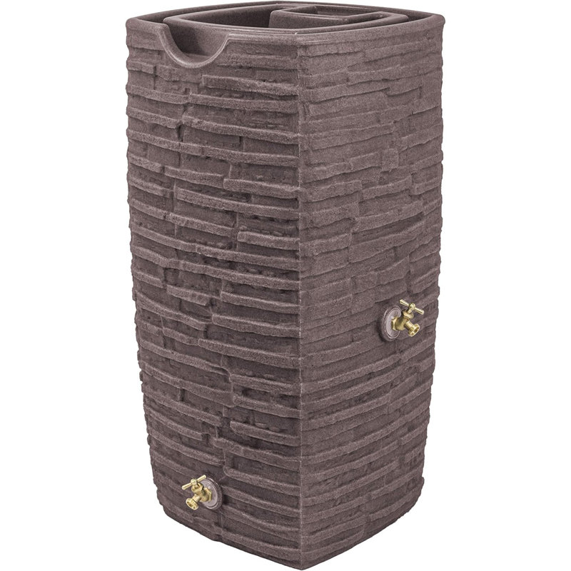 Good Ideas Impressions Riverwalk 50 gallons avec bonnets rouges, Brique rouge