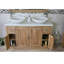 Decicco 1230mm Double Bathroom Vanity with Vessel Stone Basin-37305129