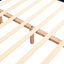 Structure de lit double tapissier pleine grandeur avec tête de lit en forme de biscuit, facile à assembler, doux et confortable, gris