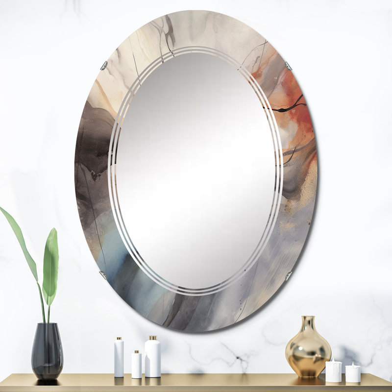 Stittville - Miroir mural moderne ovale, 36 po x 24 po