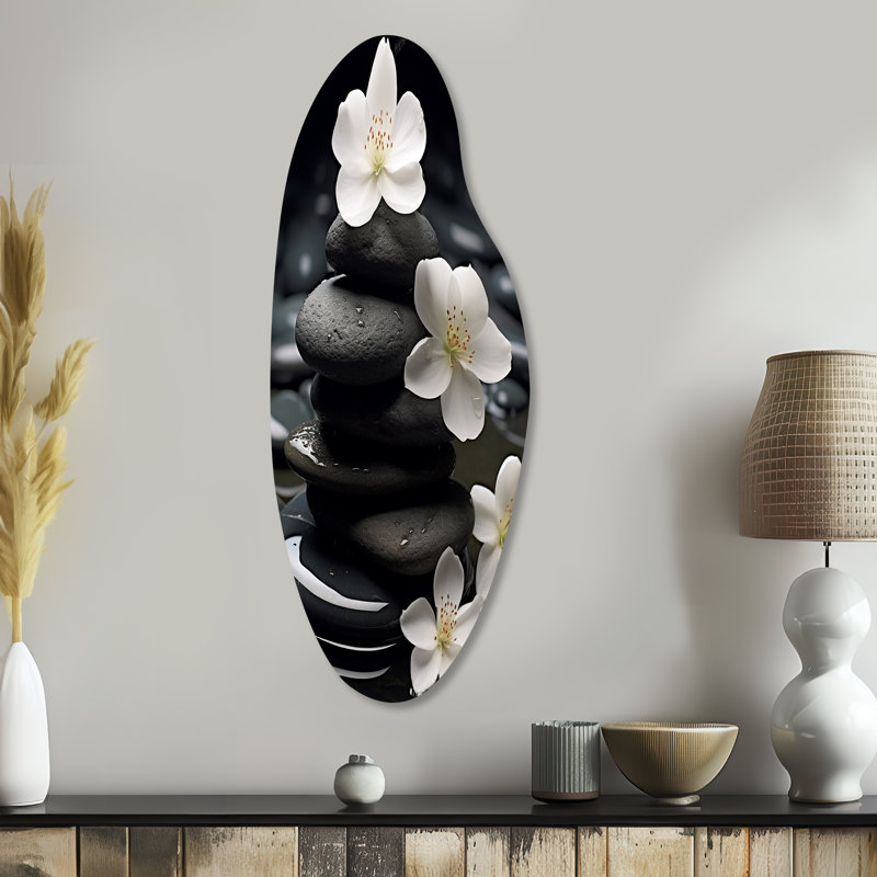 Art mural en métal asymétrique Zen, H 38 po x l 15 po