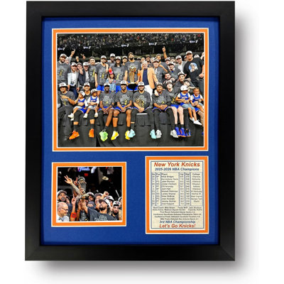 Knicks Basketball | 2025-2026 NBA Champions | Collectible New York Memorabilia | Framed Picture & Photo Collage Gift, Man Cave Wall Art, Home Decor | 2 Sizes & 2 Styles | 12x15 Podium