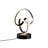 Abstract Art 12W LED Table Lamp 11" - 3000K Warm Light- Abstract Design in Matte Black