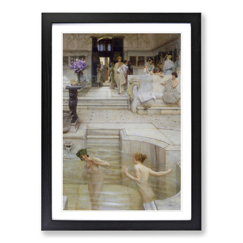 A Favourite Custom by Lawrence Alma-Tadema - Picture Frame Painting, 48cm H x 36cm W x 2cm D, Black Framed