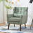 Kawonna Modern Accent Chair,Chenille Arm Chairs for Living Room,Upholstered Mordern Armchair,Comfy Soft Padded Lounge Chair in Small Space, Bedroom, w/Pillow, Solid Wood Leg-726174630