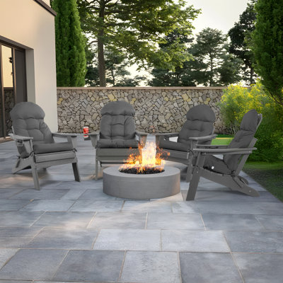 4 PCS Outdoor Adirondack Chair Seat and Back Cushion