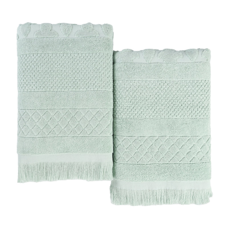 Serviette de bain Rolla, Sauge, Draps de bain - paquet de 2